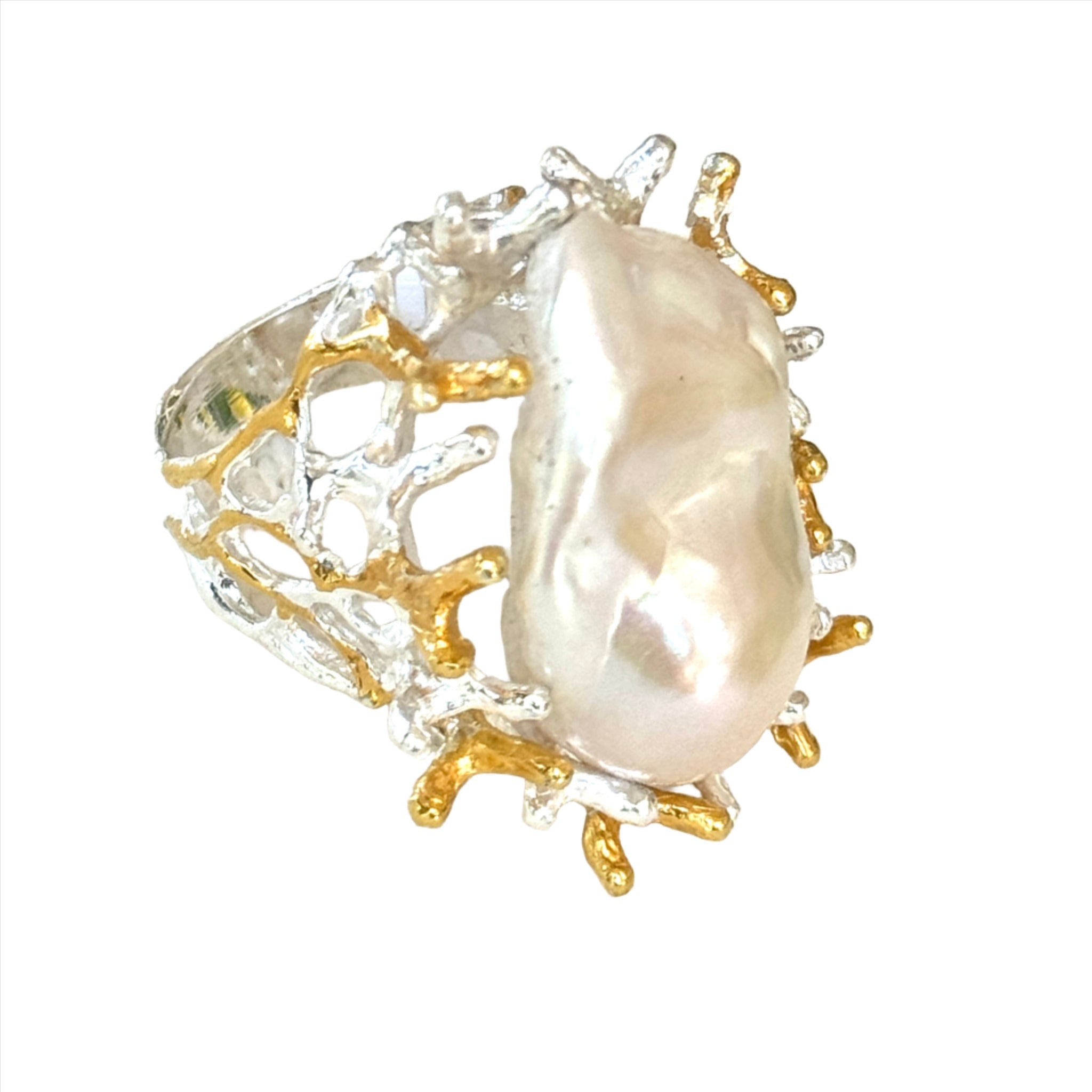 Baroque Pearl Ring - size 9