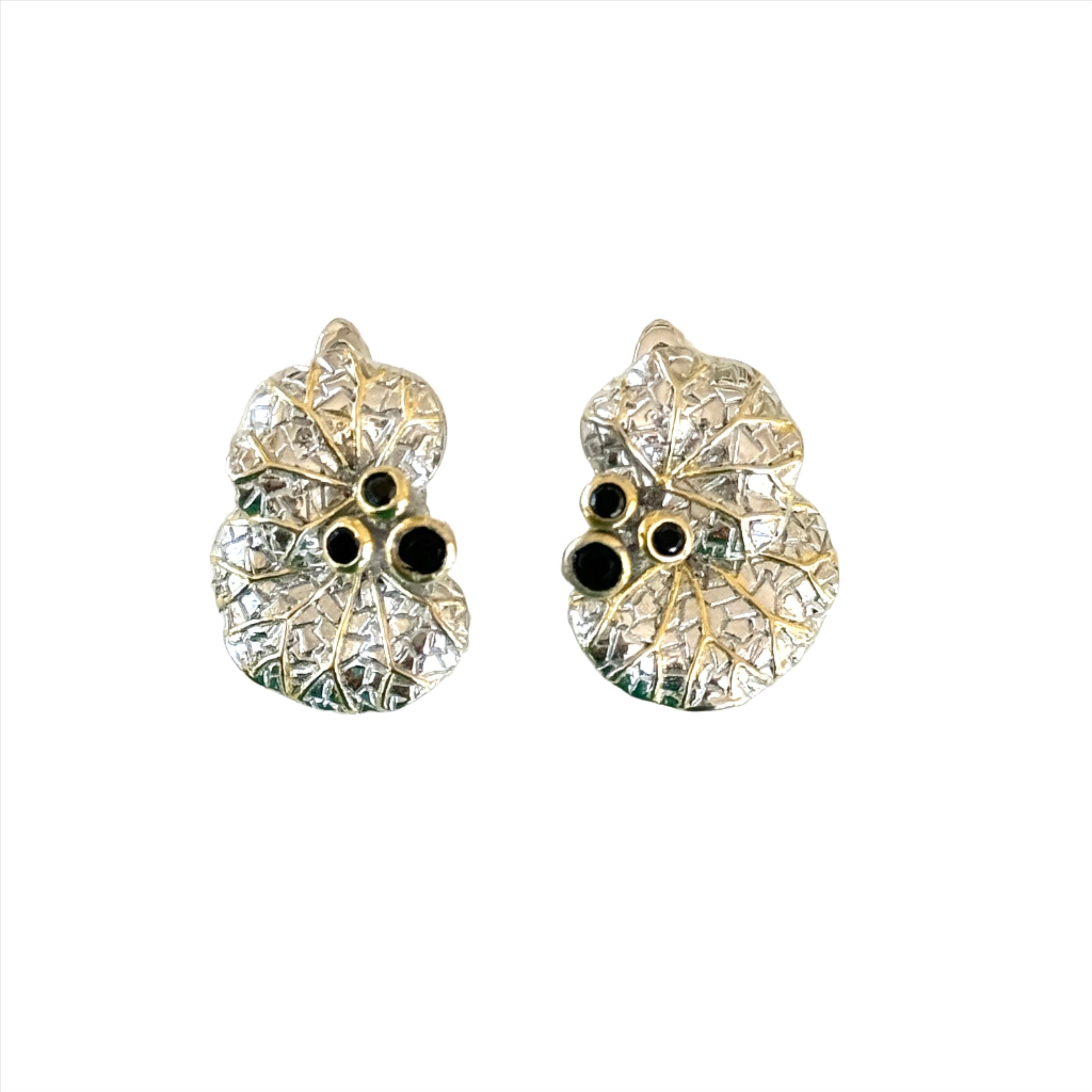 Lilly Pad & Gemstone Earrings