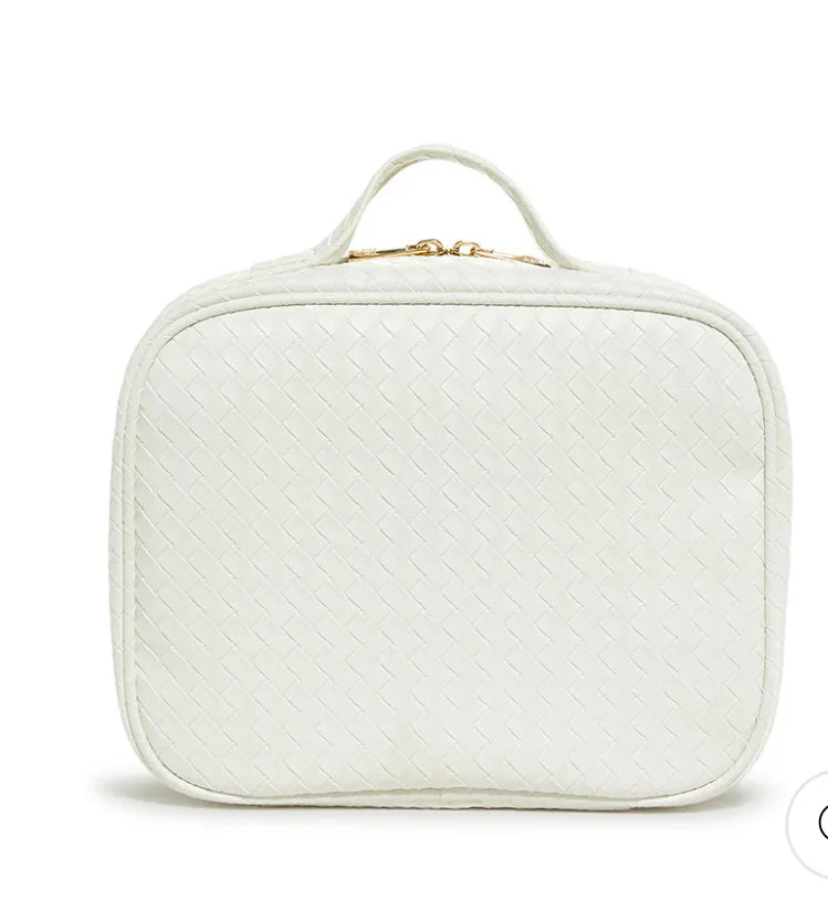 Luxe Cosmetic Toiletry Case - Blanc