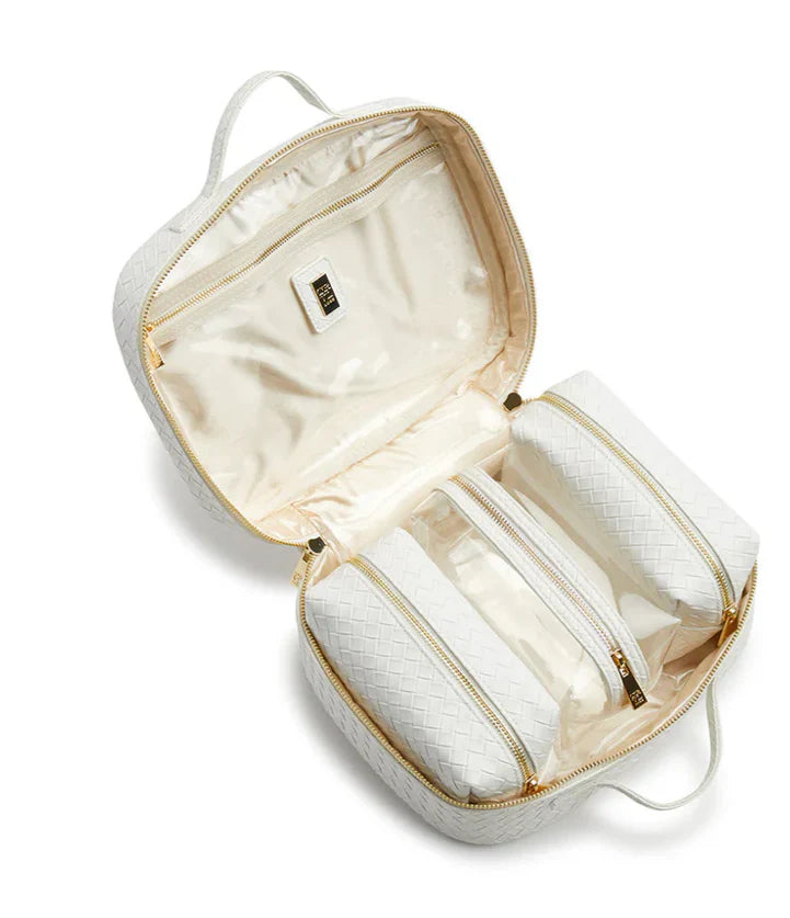 Luxe Cosmetic Toiletry Case - Blanc