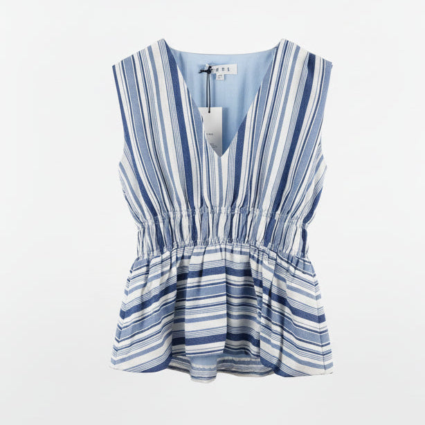 Sleeveless Striped Pattern Top
