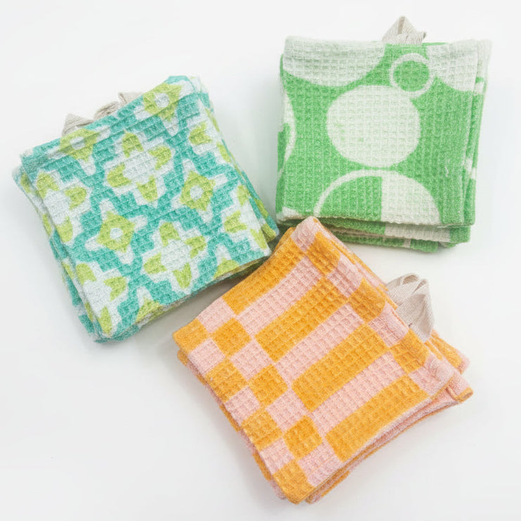 Cotton Waffle Weave Dish Cloth - 3 Colors