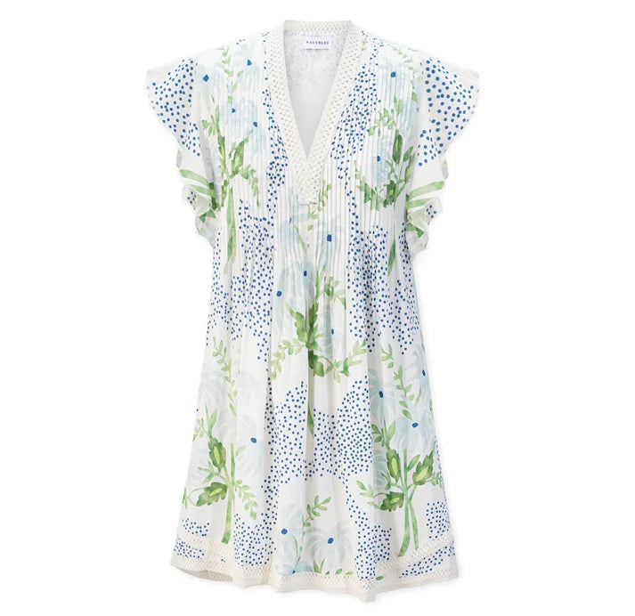 NAVY BLEU  Eden Dress - Blue Dot Bloom