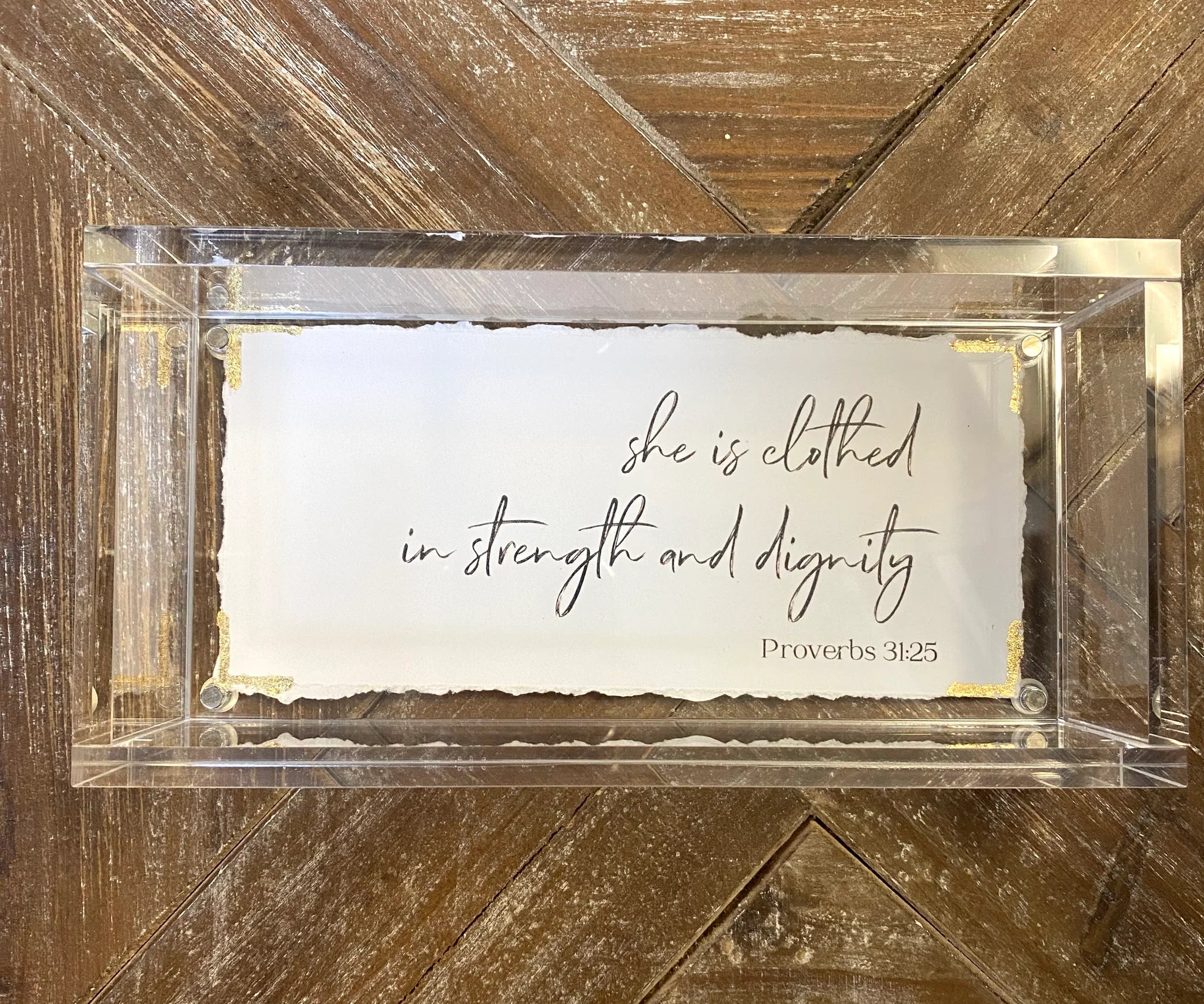 Scriptures in Acrylic Tray - 4"x8" (two variants)