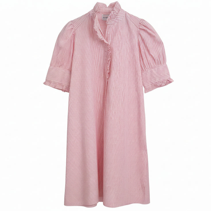 Westport Dress -  Red Pinstripe