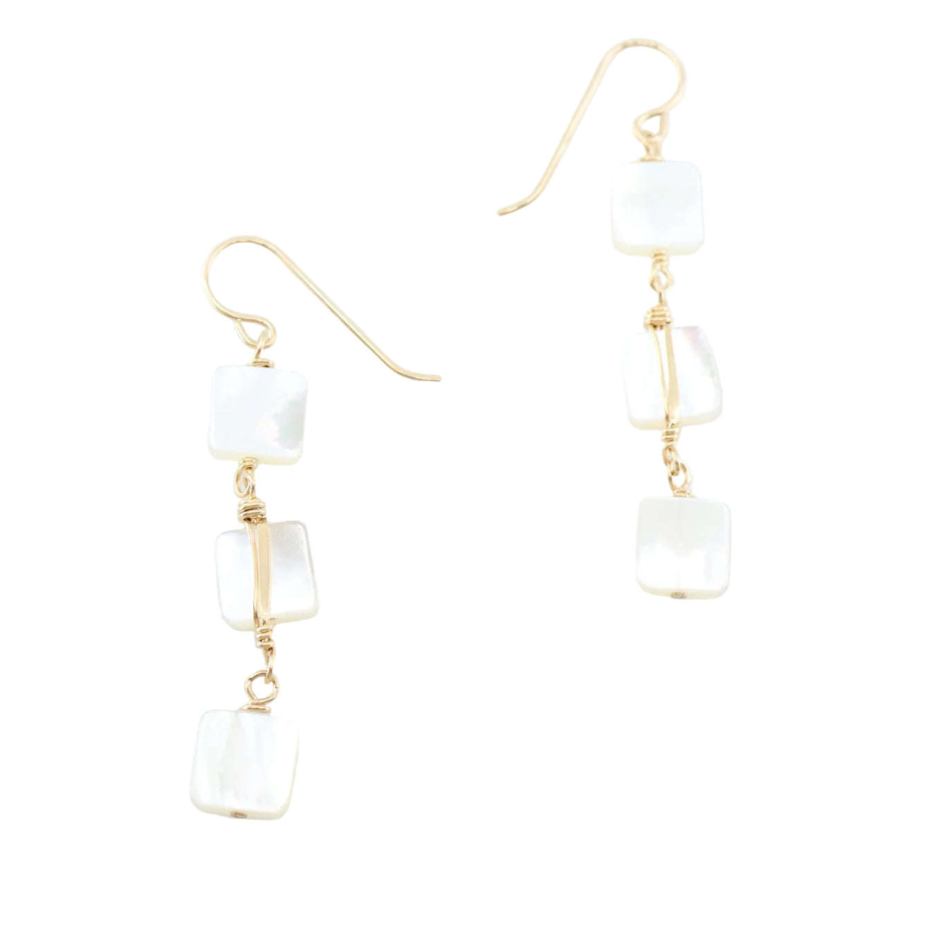 J. Mills Mother of Pearl Triple Drop Earrings