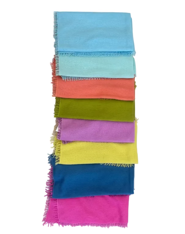 Handwoven Cashmere Scarf 28" x 74" - 8 Colors
