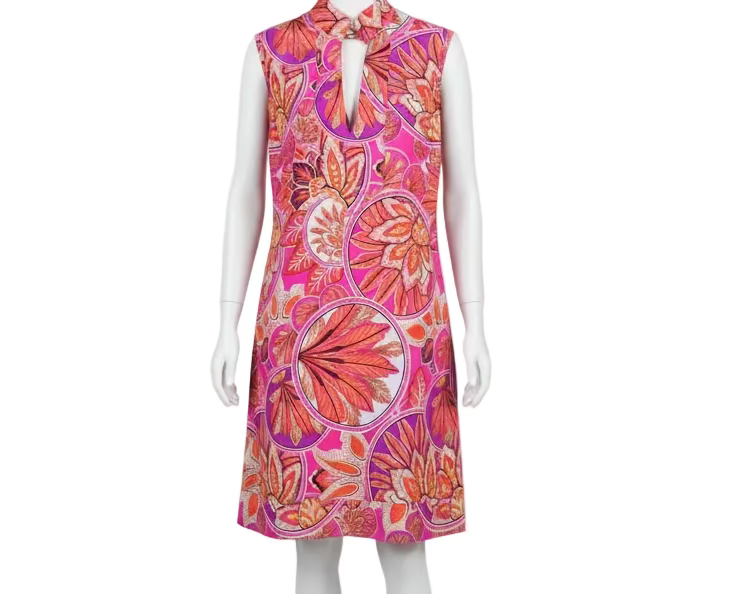 Jude Connally Kristen Dress - Stained Glass Hot Pink