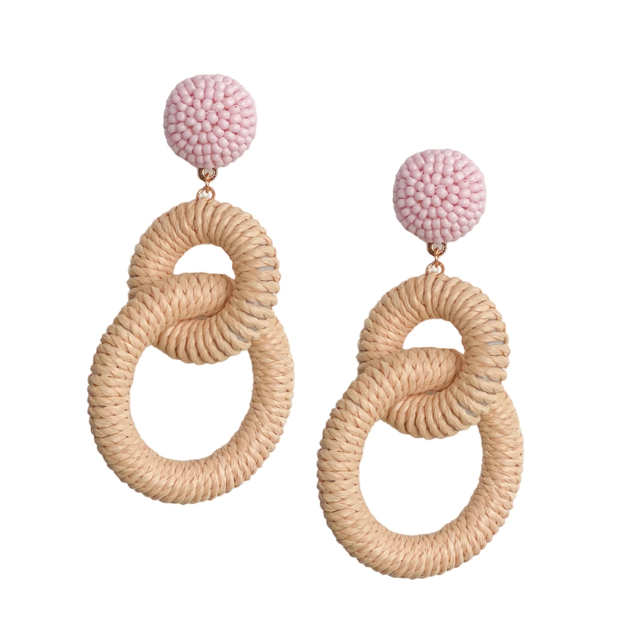 Nantucket Raffia Earrings - 4 Colors