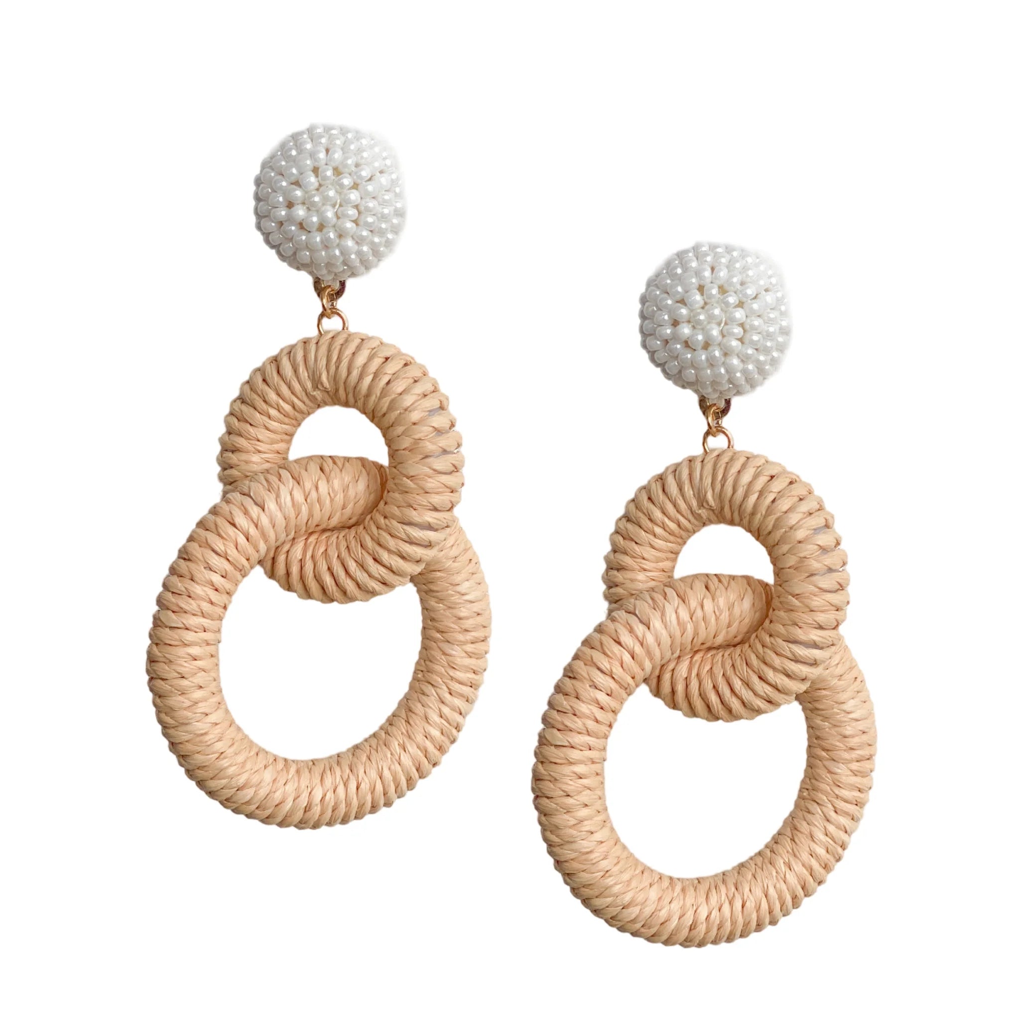 Nantucket Raffia Earrings - 4 Colors