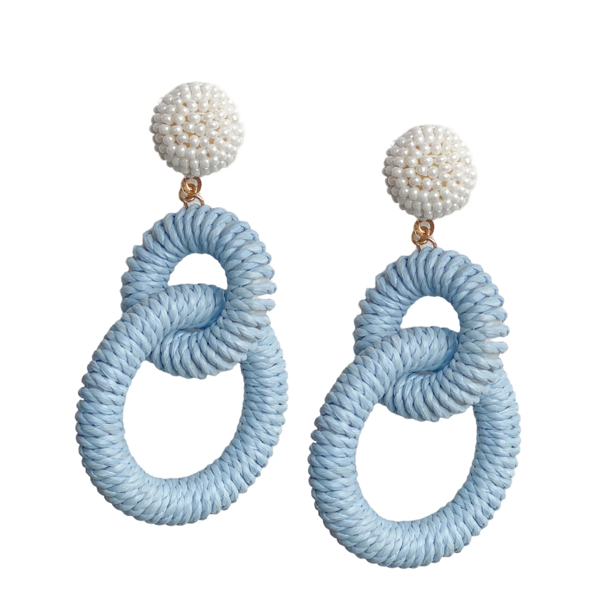 Nantucket Raffia Earrings - 4 Colors