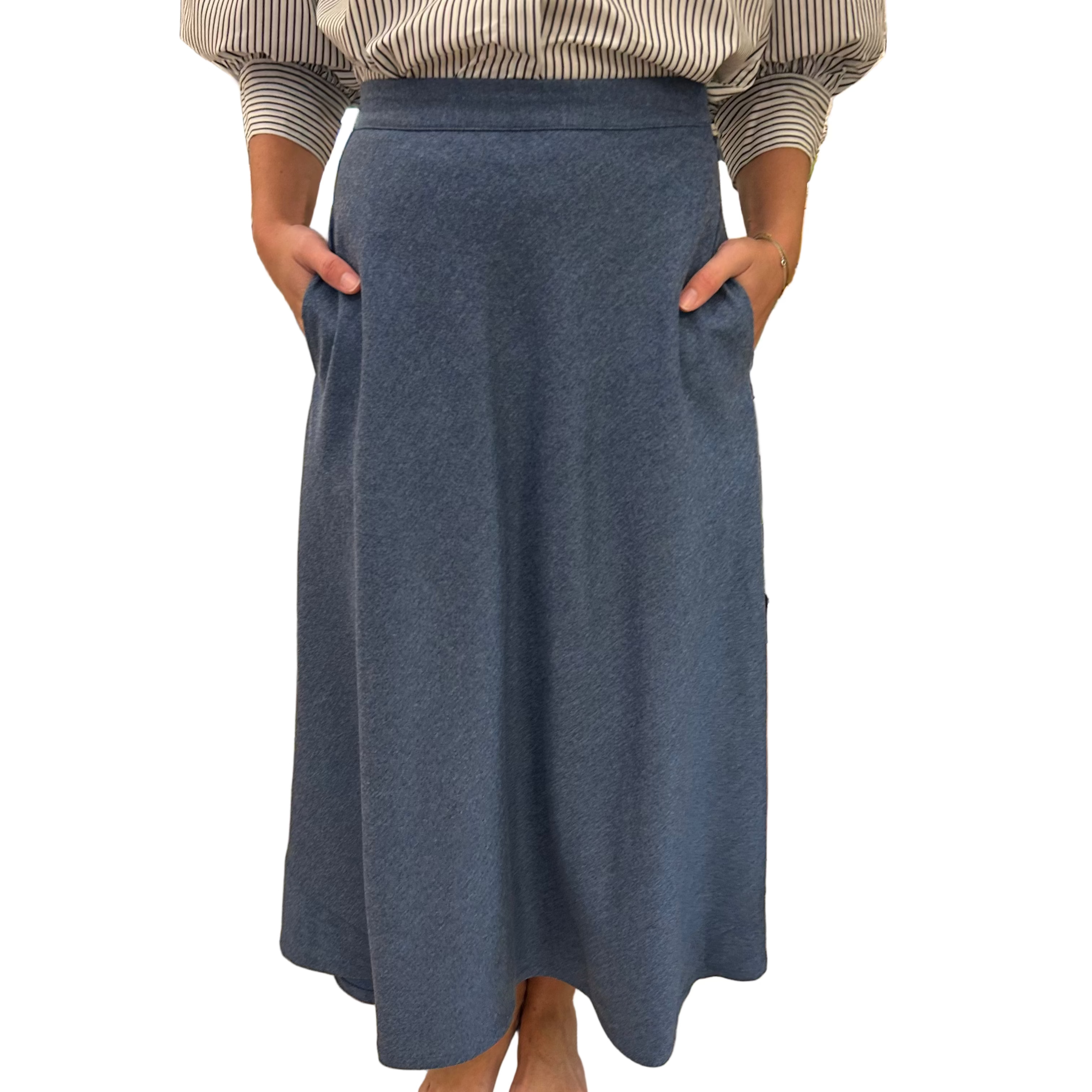 The Little Project Marnie Skirt - Blueberry and Charcoal
