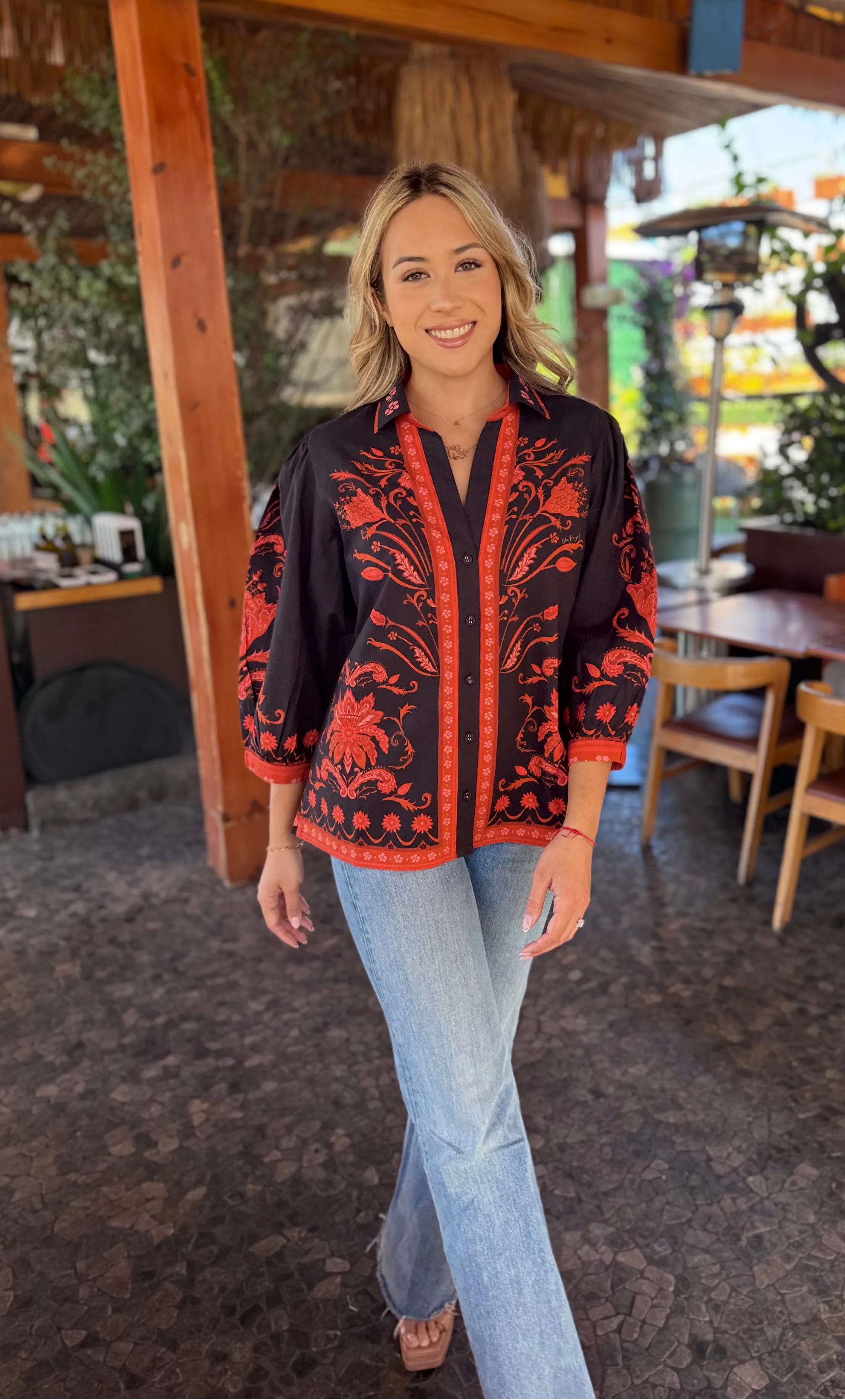 Islapayal Camille Top | Biltmore Black