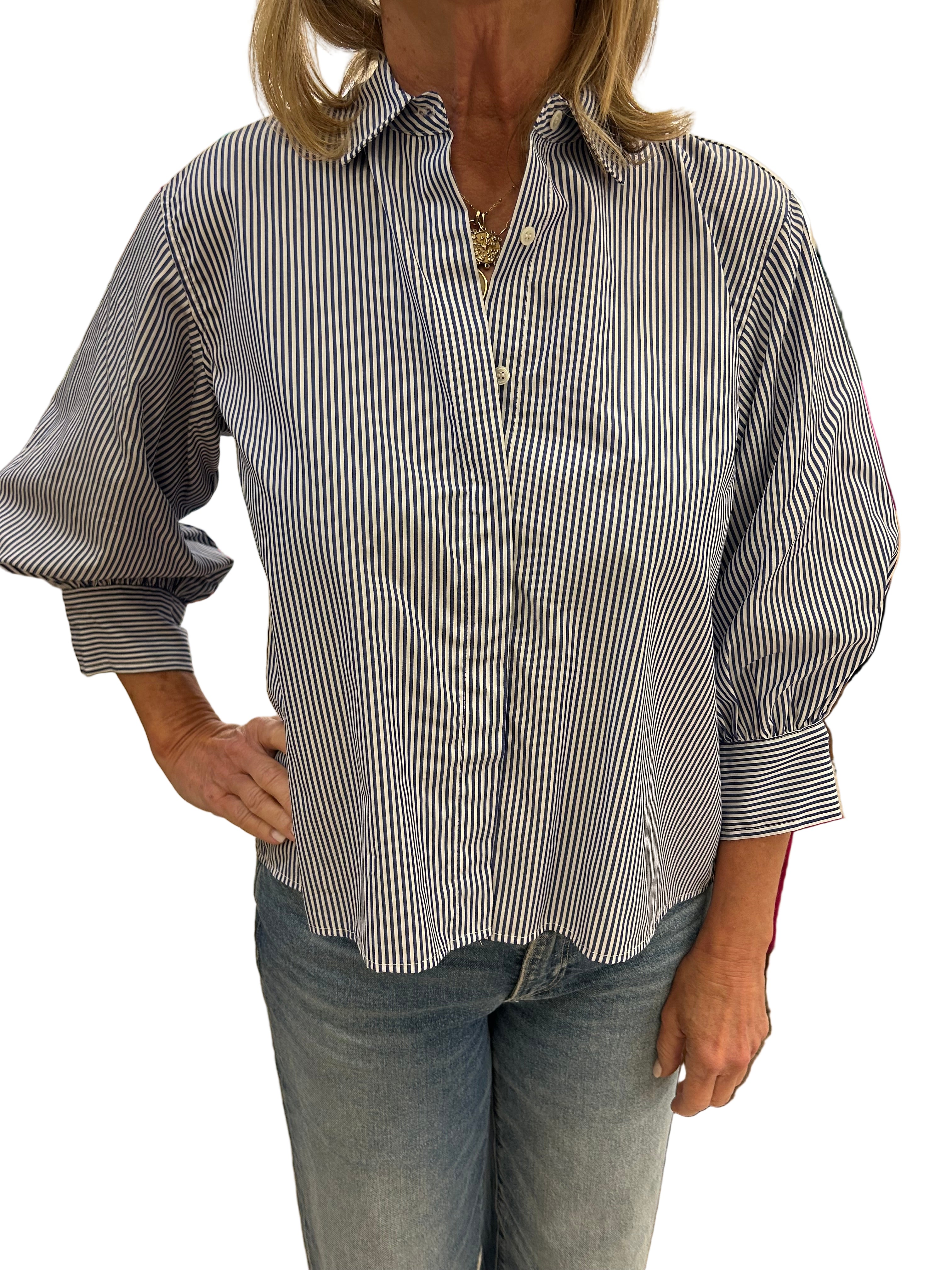 The Little Project Esme Shirt - Azure Stripe