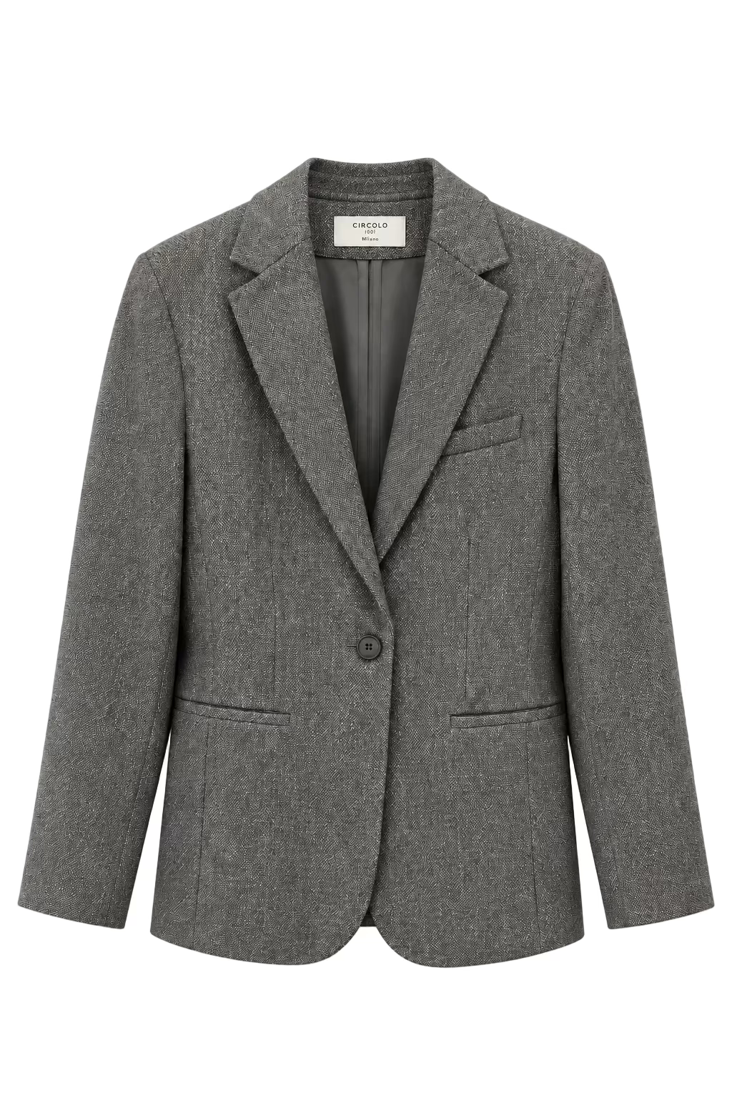 Circolo Luxury Long Wool Jacket - Green Tea