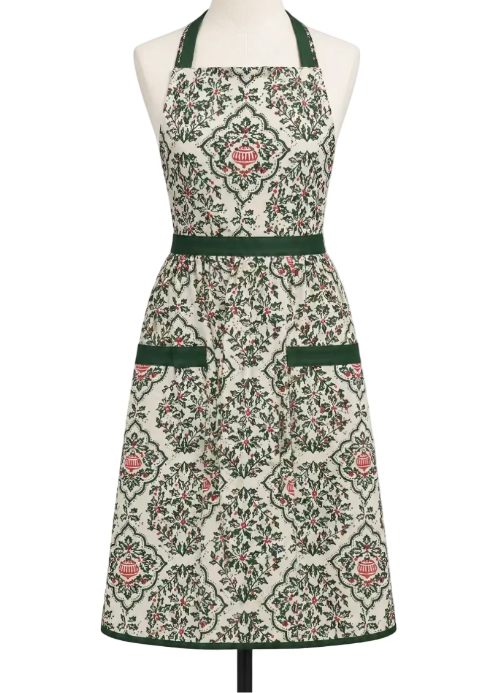 Pomegranate Holly Ornament Apron