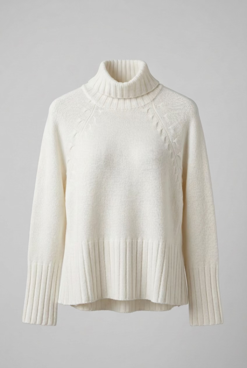 Turtleneck Sweater | Latte