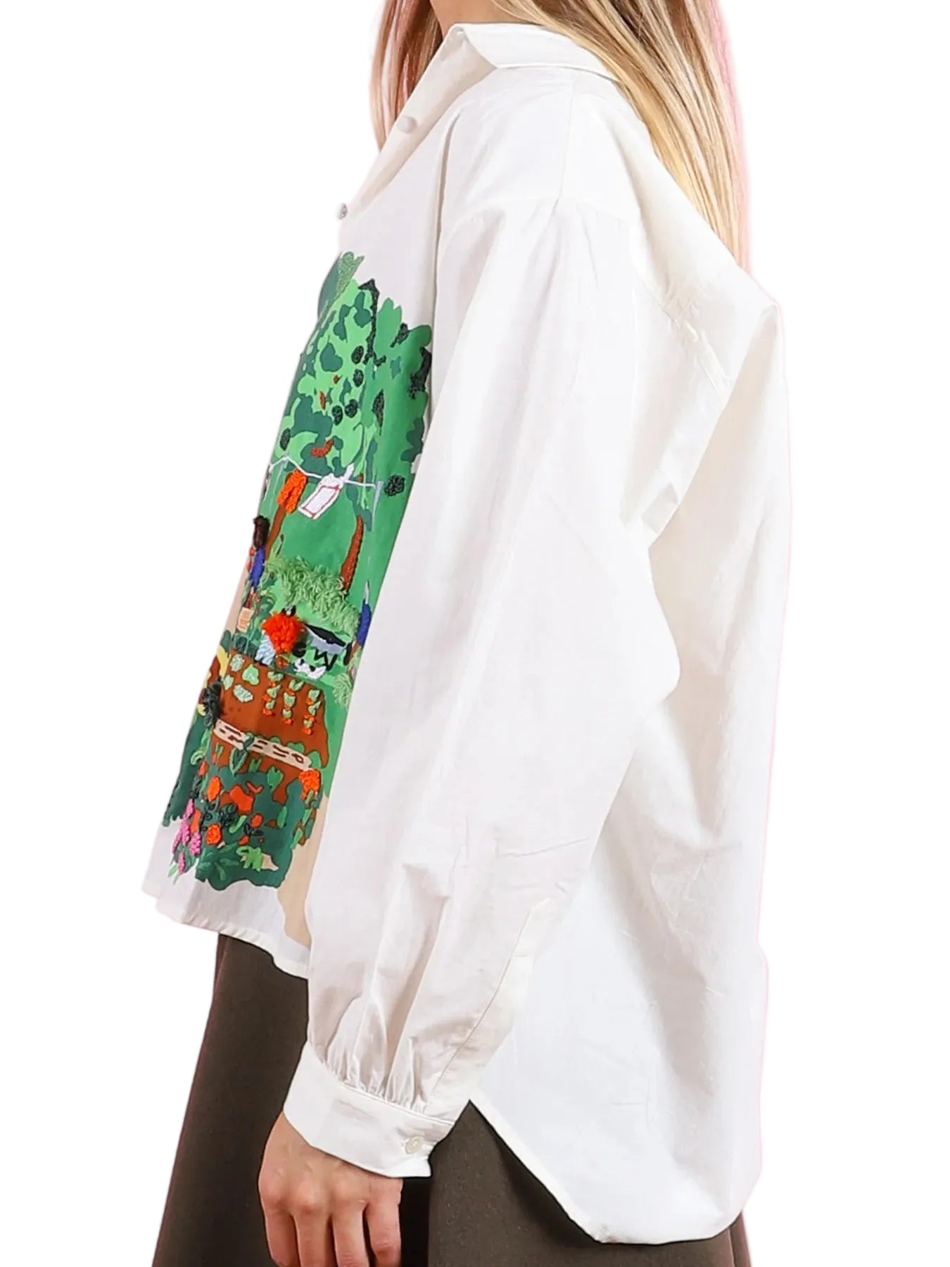 MII Melodie Printed Hand Embroidered Blouse