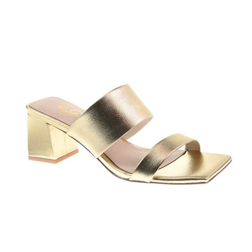 Lizbett Gold Strappy Sandals