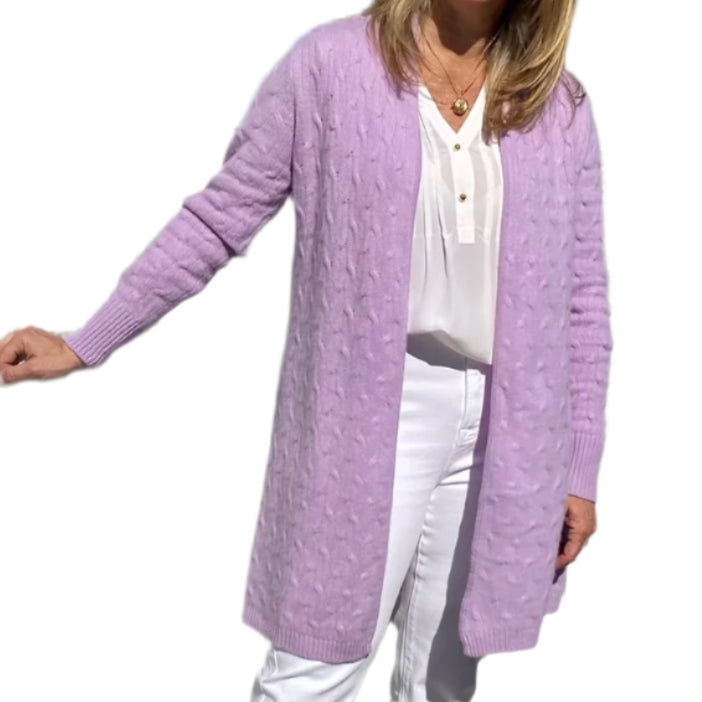 Cortland Park Cashmere Cardigan - Lilac