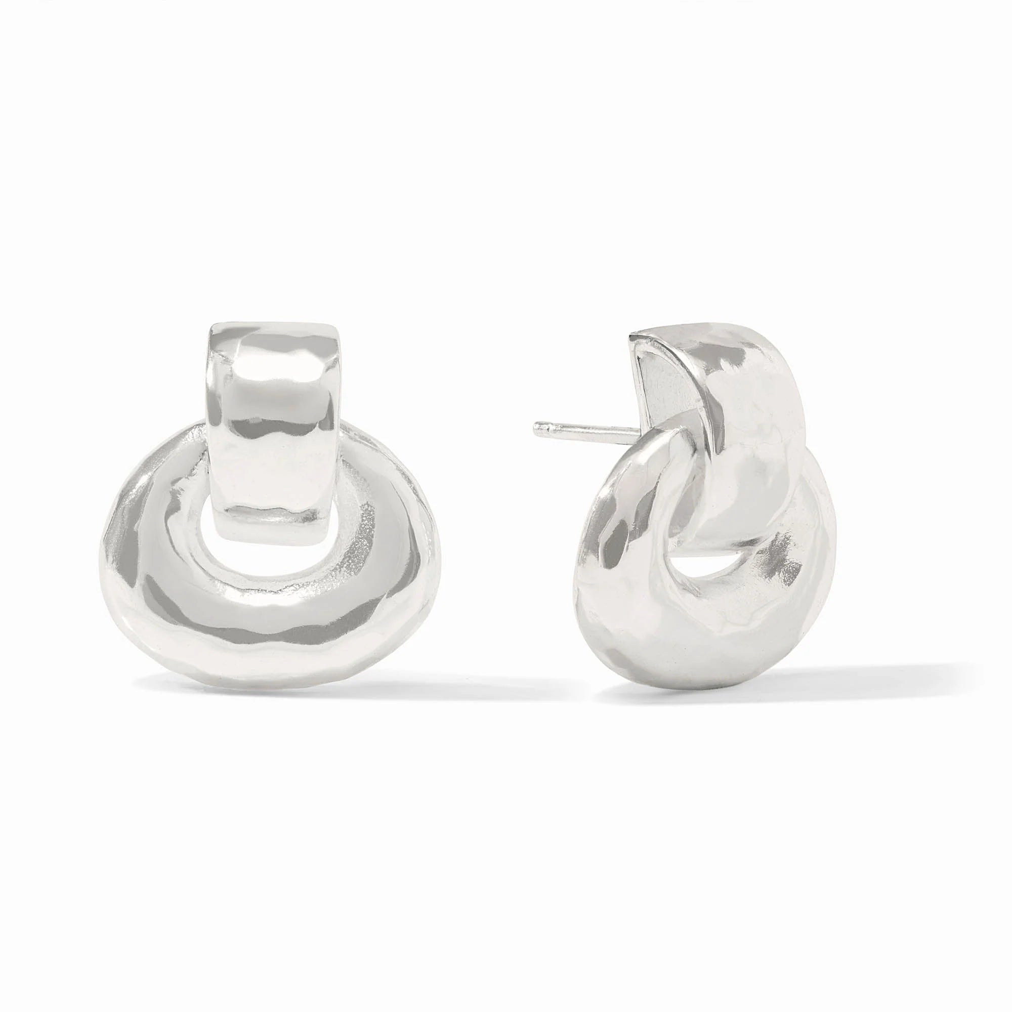 Julie Vos Avalon Demi Doorknocker Earring - Silver