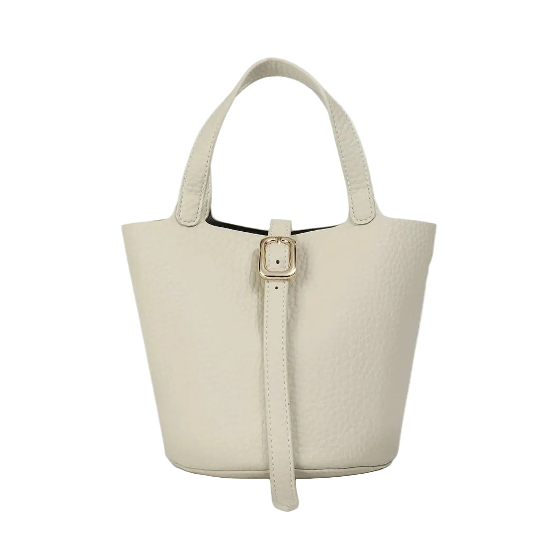 Joya Bucket Mini Faux Suede Cream