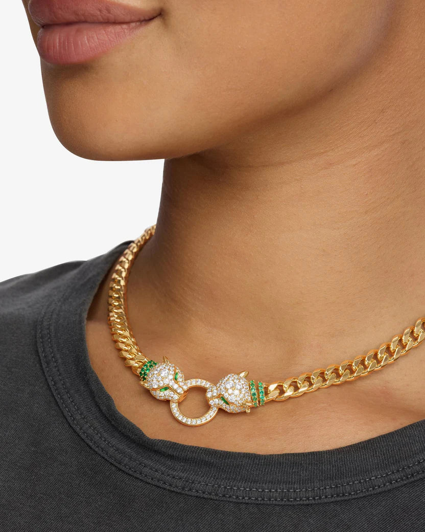 Melinda Maria Jaguar Cuban Chain Necklace 6.8mm