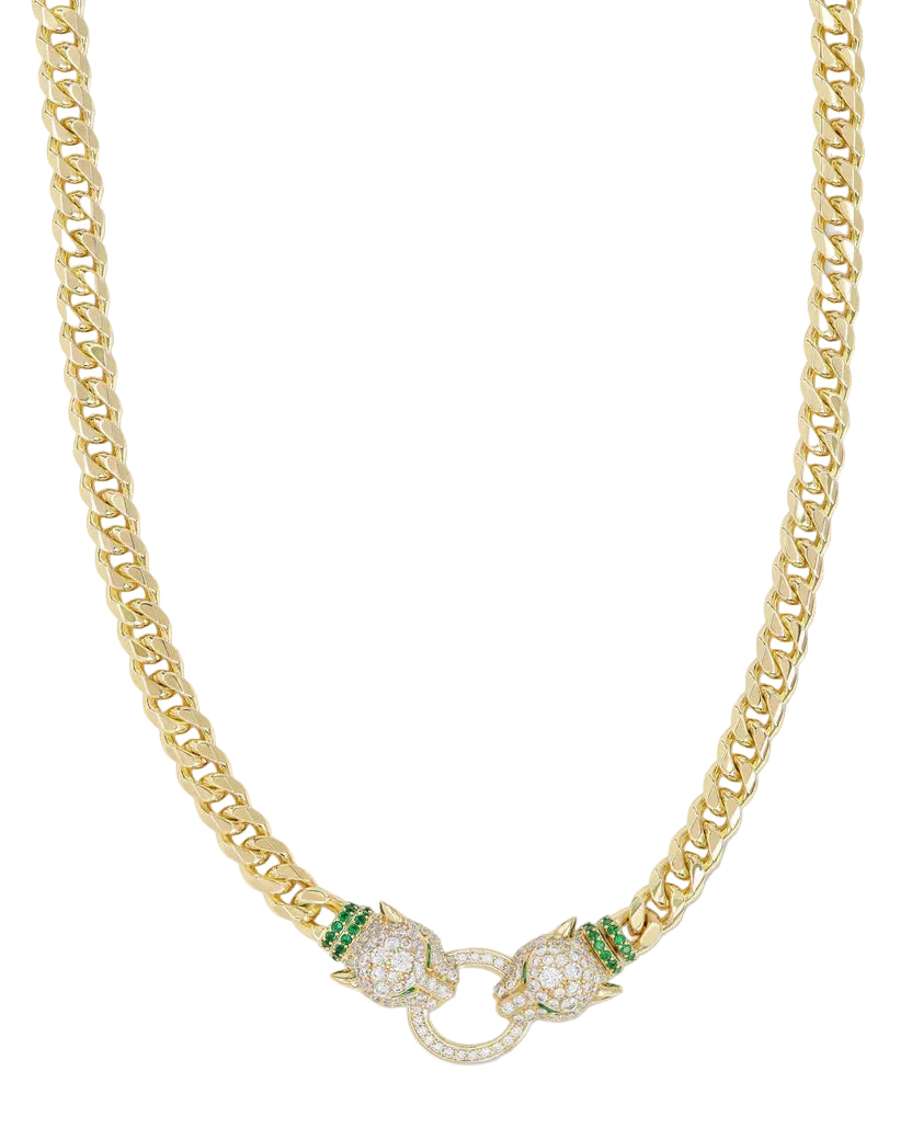 Melinda Maria Jaguar Cuban Chain Necklace 6.8mm