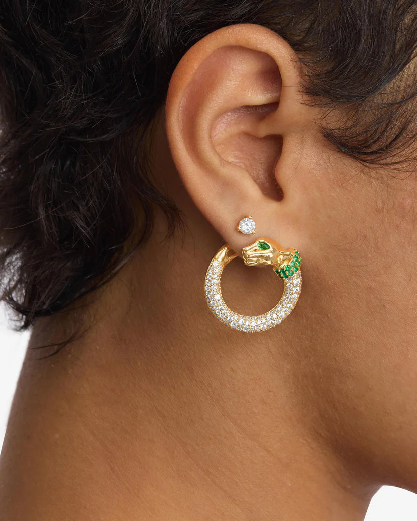 Melinda Maria Jaguar Pave Illusion Hoops