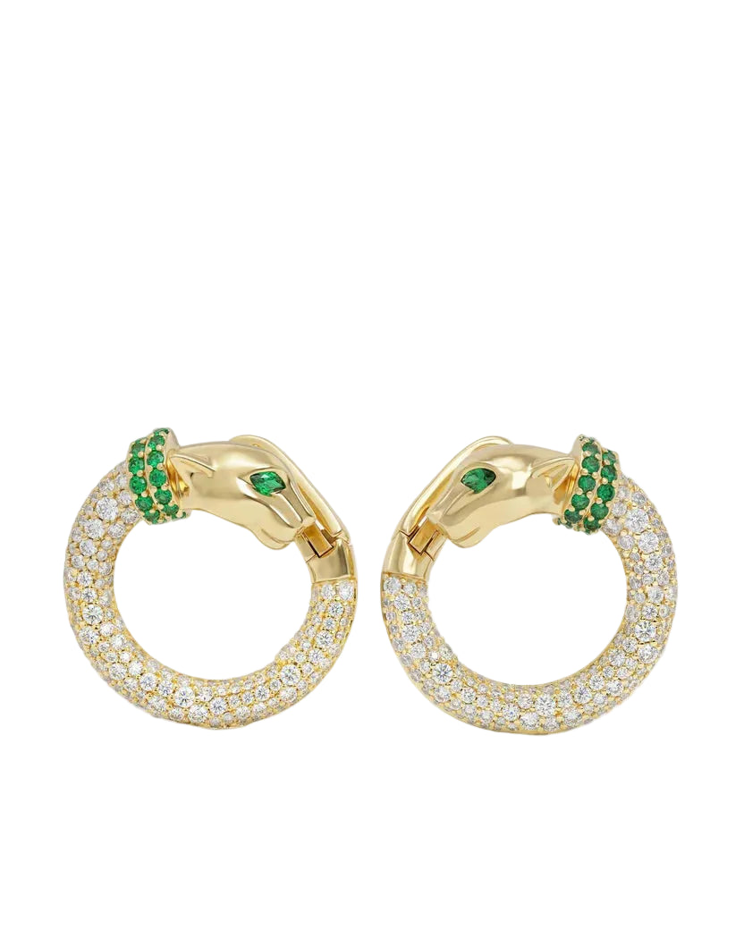 Melinda Maria Jaguar Pave Illusion Hoops