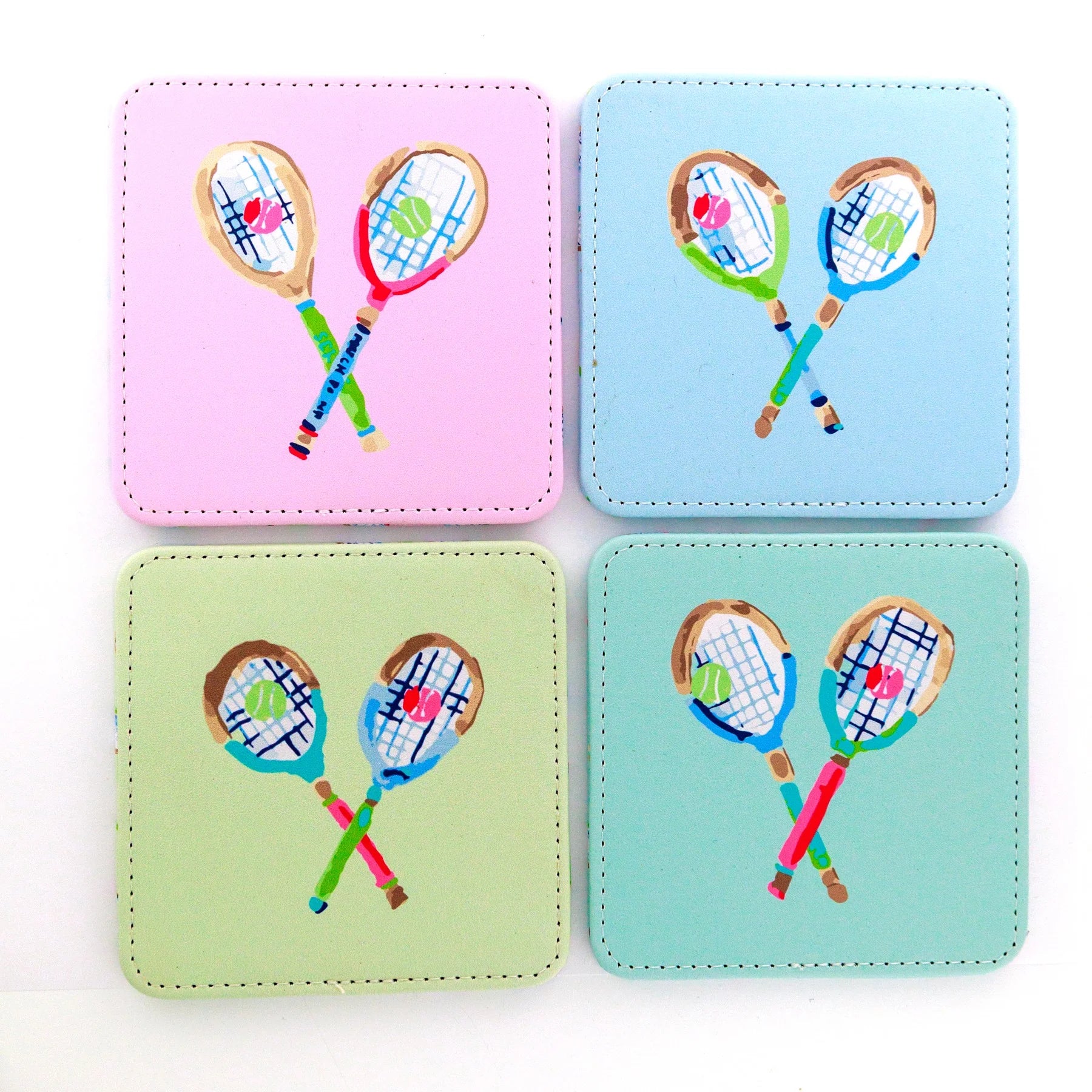 Serve it Up Reversible Coasters - Set of 4
