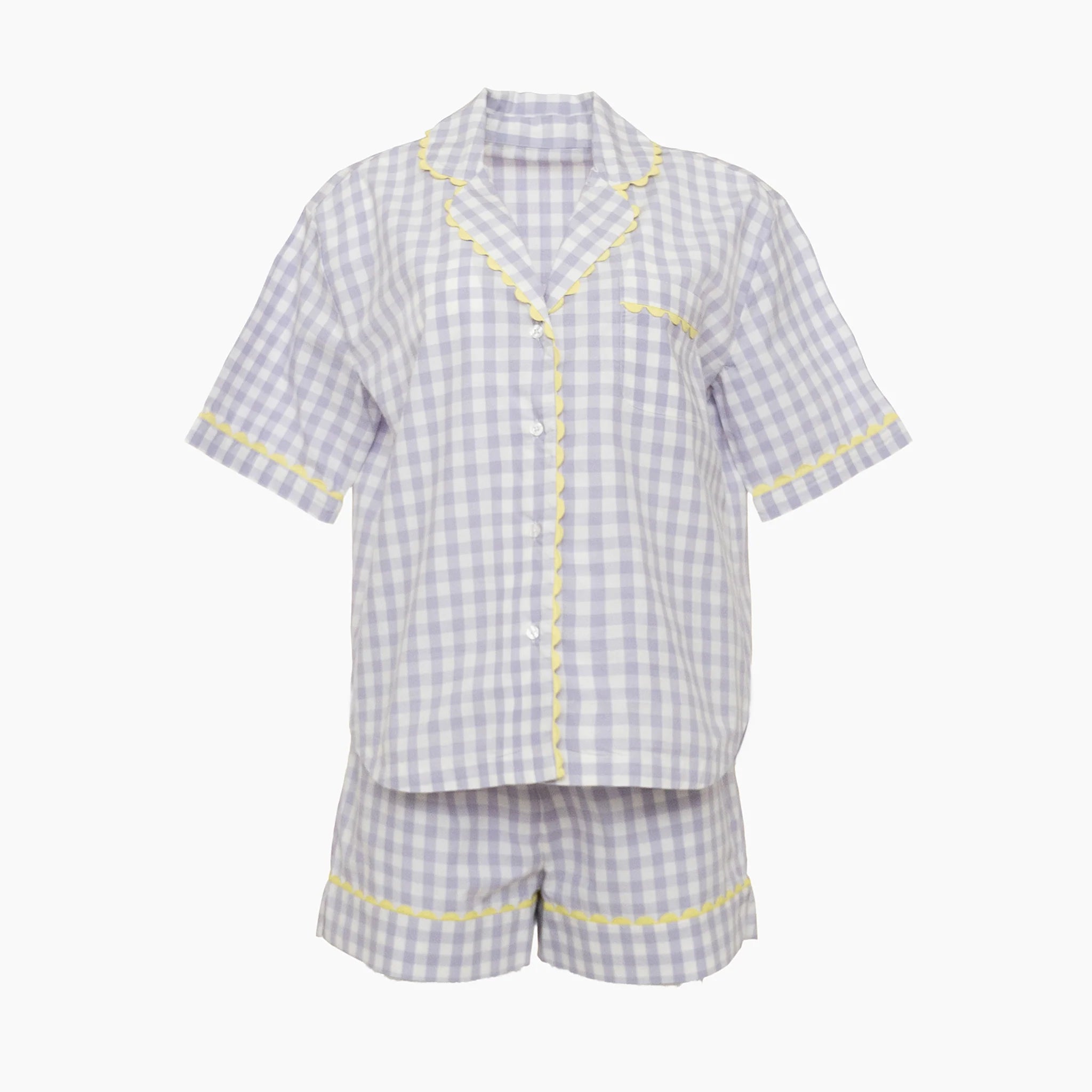 Lenora Classic Gingham Check Pajamas w/ Ric Rak | Lavender