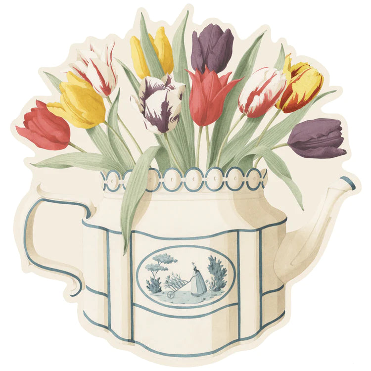 Die Cut Tulip Teapot Placemat