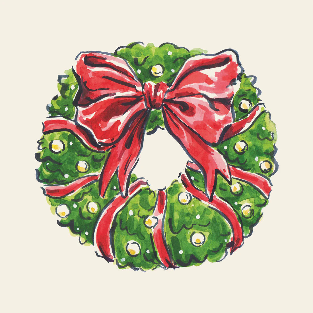 Holiday Wreath Napkins - 2 Sizes