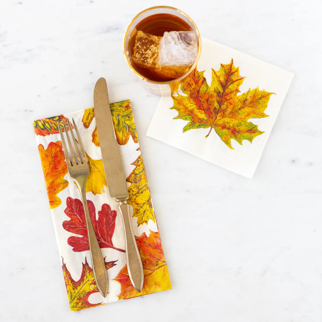 Fall Foliage Guest and Cocktail Napkins