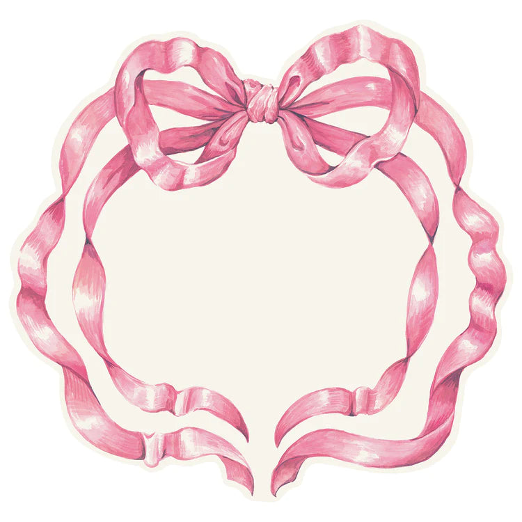 Die Cut Pink Bow Placemat - 12 Sheets