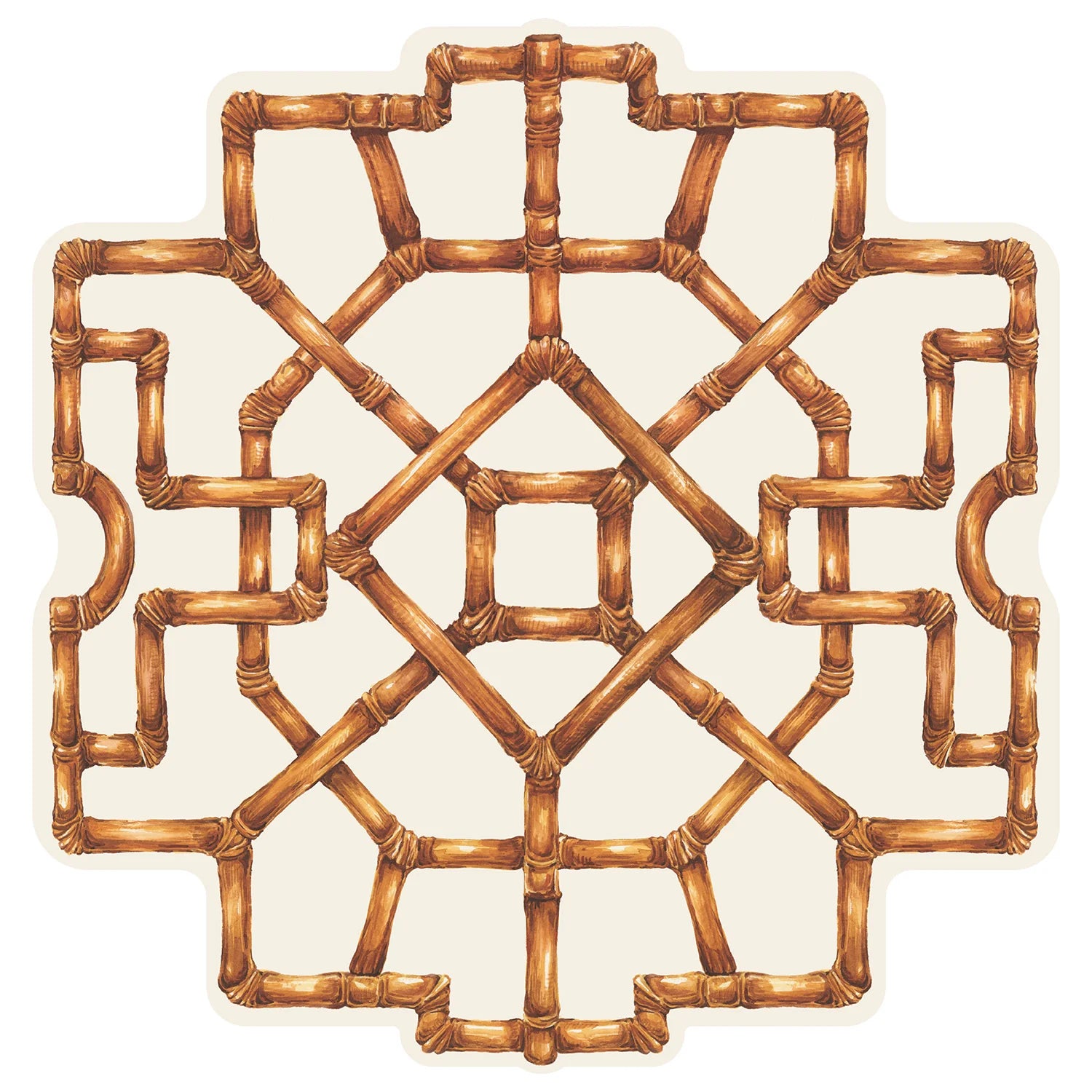 Die-Cut Bamboo Placemats - 12 Sheets