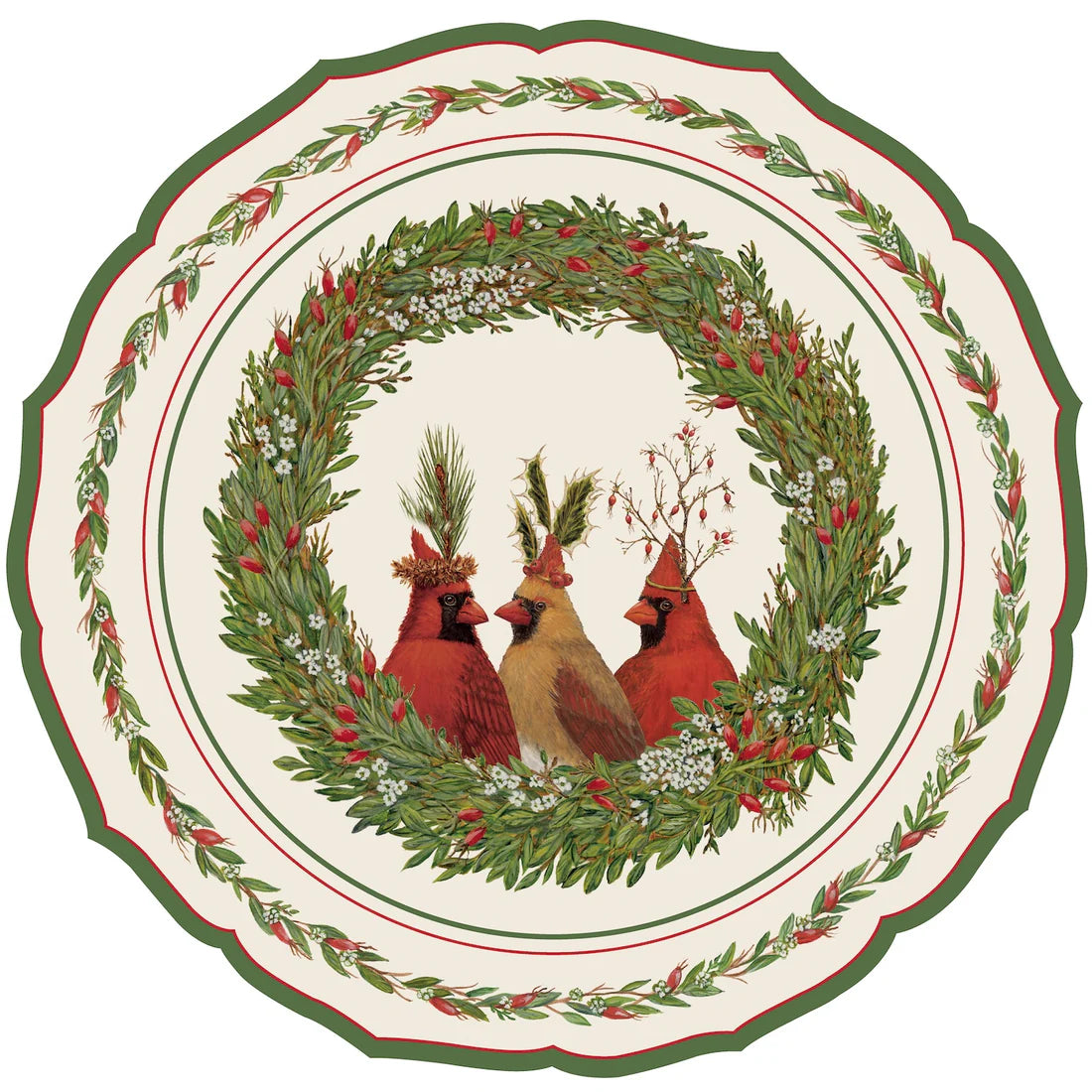 Die-cut Cardinal China Placemat - 12 Sheets