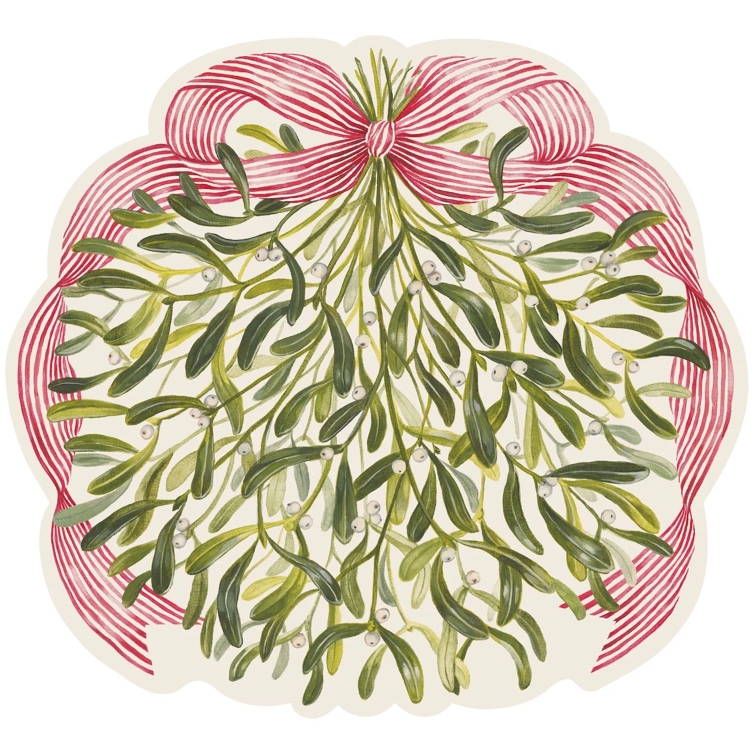 Die-Cut Mistletoe Placemat - 12 Sheets