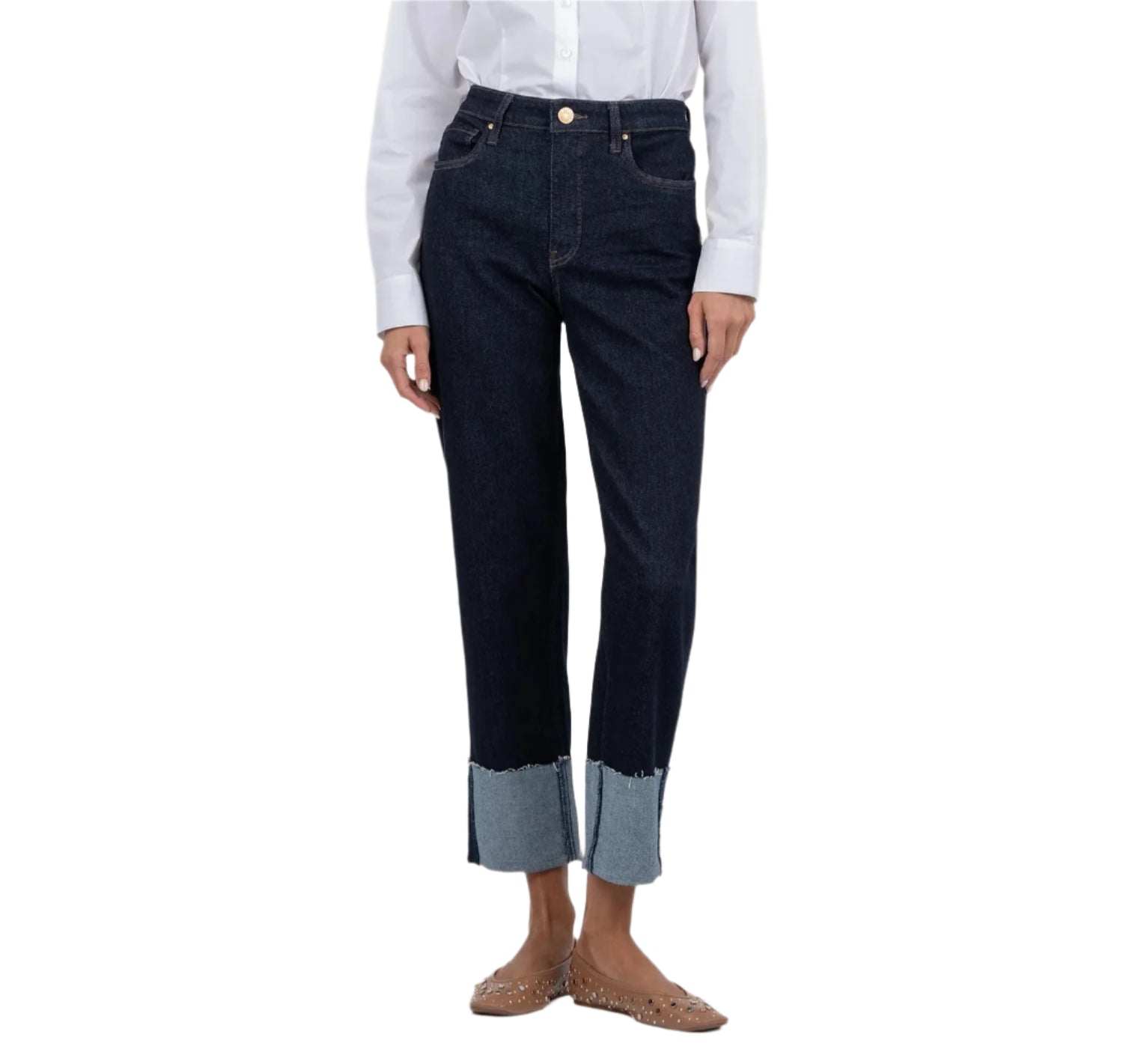 KUT Fay High Rise Roll Up Jean