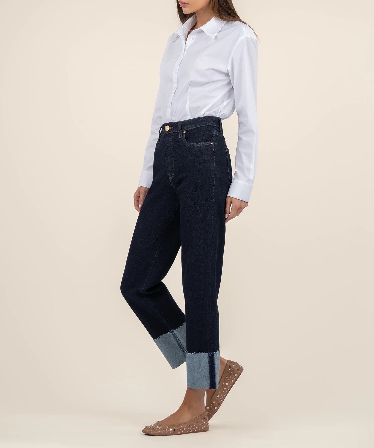 KUT Fay High Rise Roll Up Jean