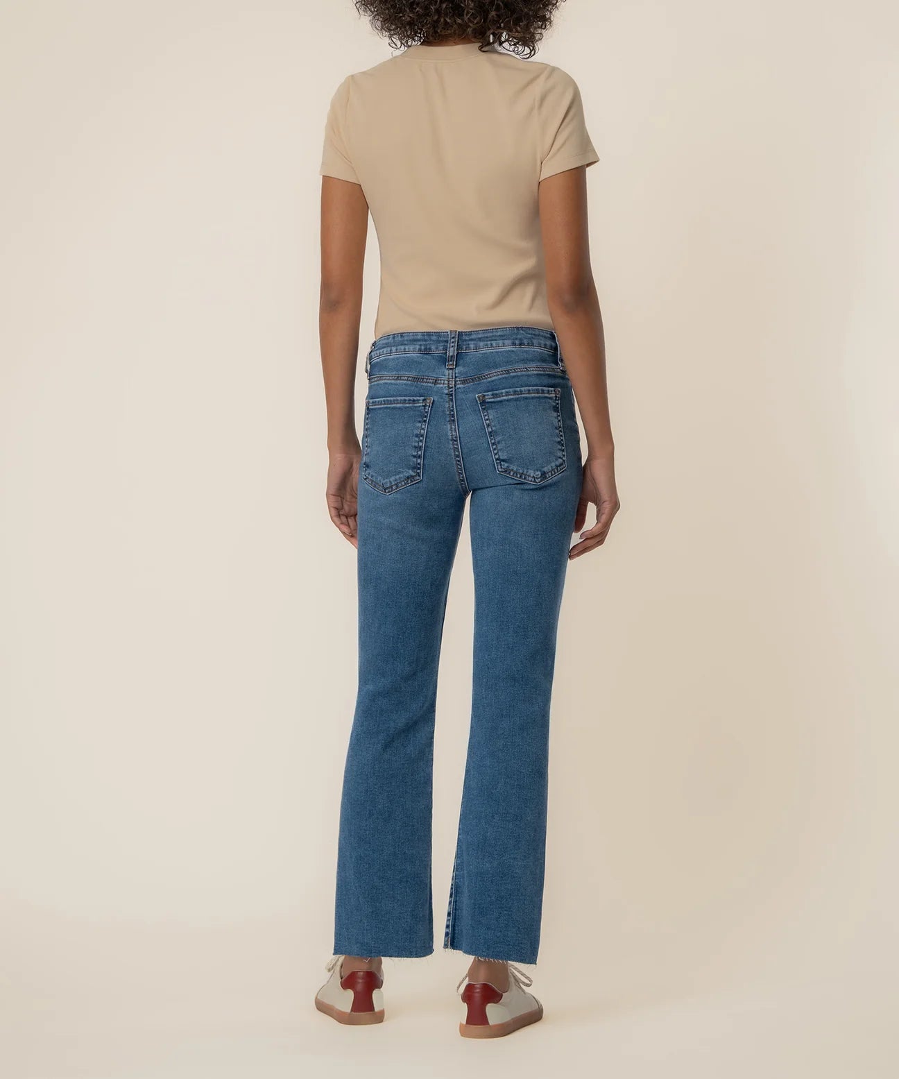 Kelsey High Rise Ankle Flare Fake Welt Front Pockets - Excitement