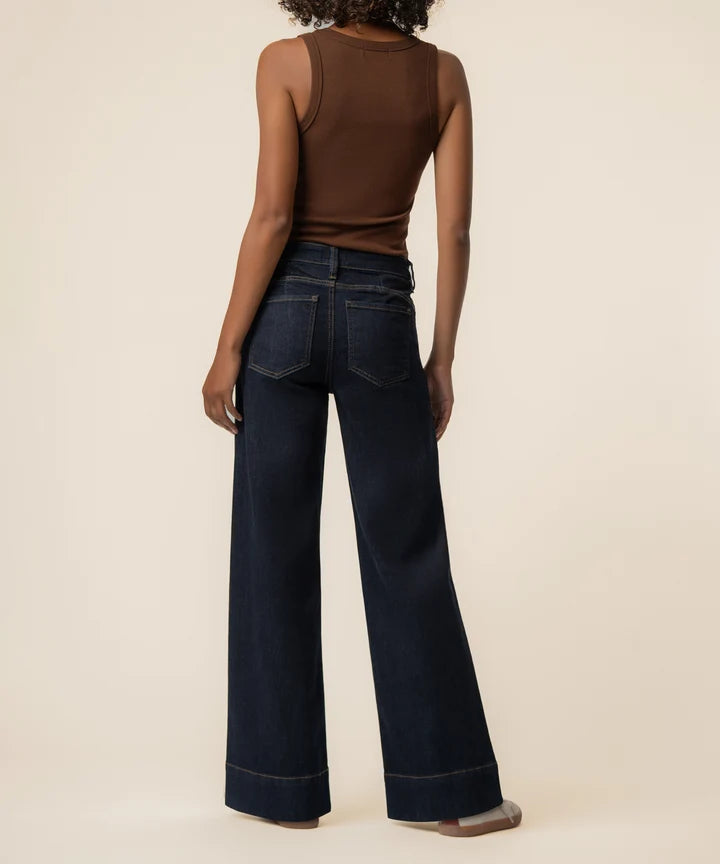 Kut from the Kloth Maya High Rise Fab Ab Wide Leg Back Darts Wide Hem | Compare