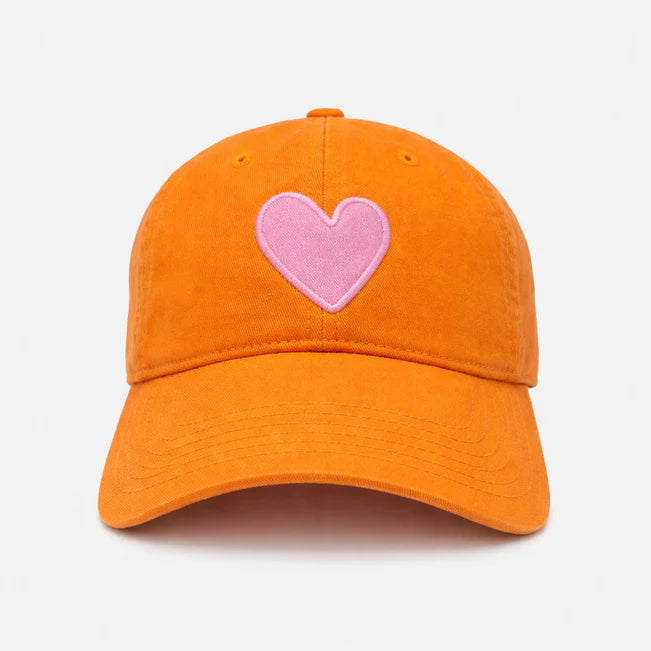 Kerri Rosenthal Imperfect Heart Hat - Clementine/Palm Pink