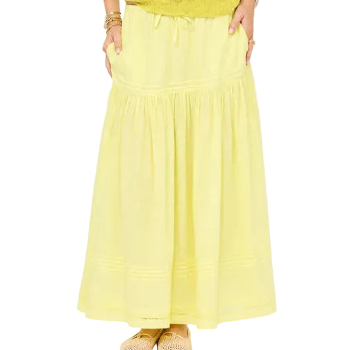 Kerri Rosenthal Vacance Pintuck Skirt - Washed Cactus