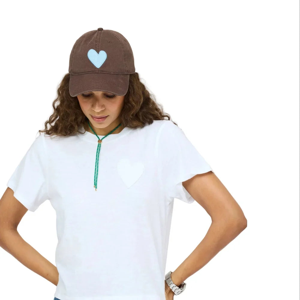 Kerri Rosenthal Imperfect Heart Hat | Cocoa-Chambray