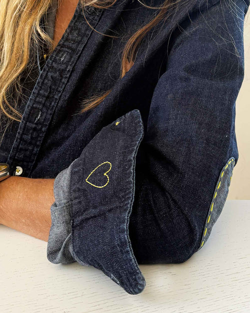 Kerri Rosenthal Keaton Denim Shirt | Dark Rinse