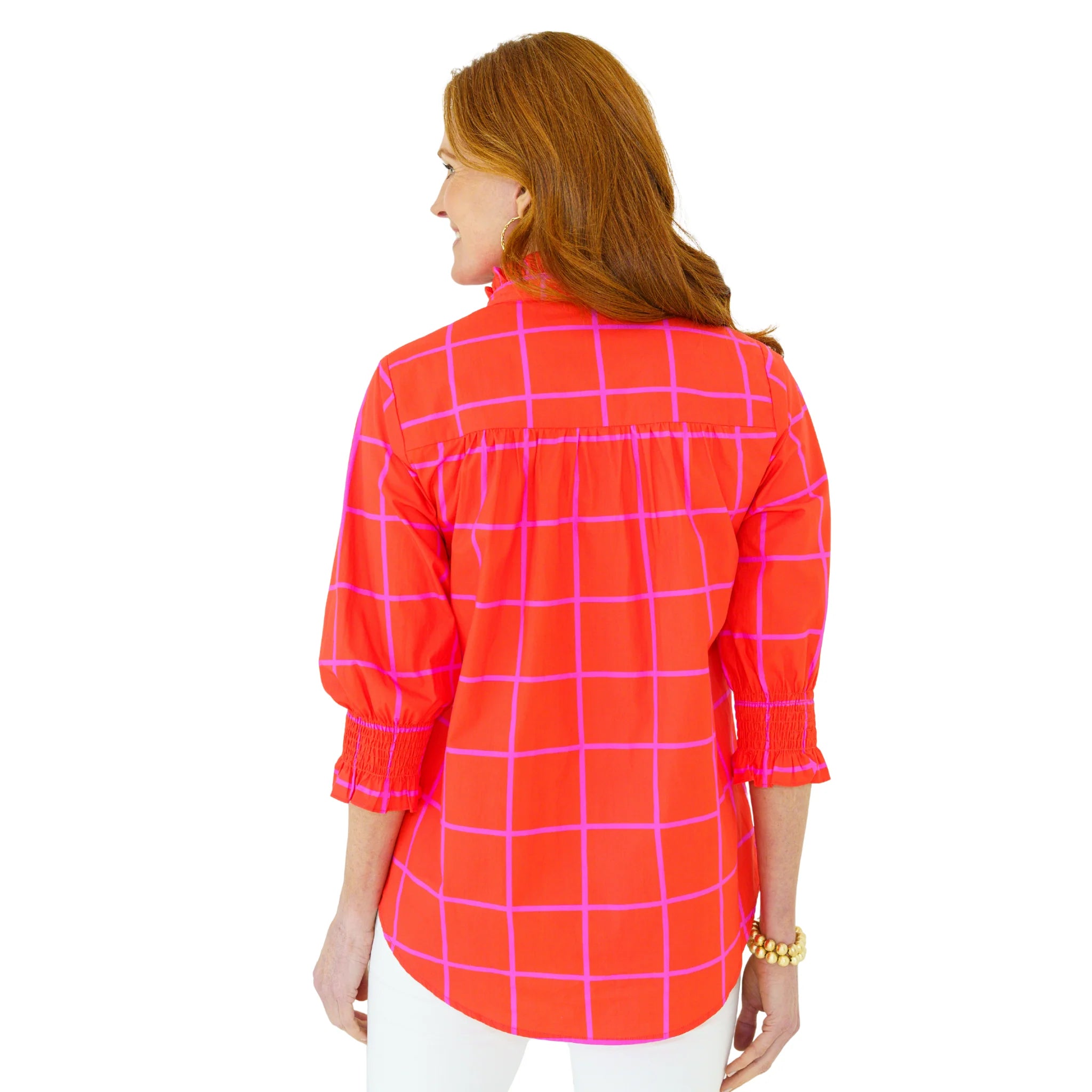 Caryn Lawn Kimberly Park Top - Orange and Pink