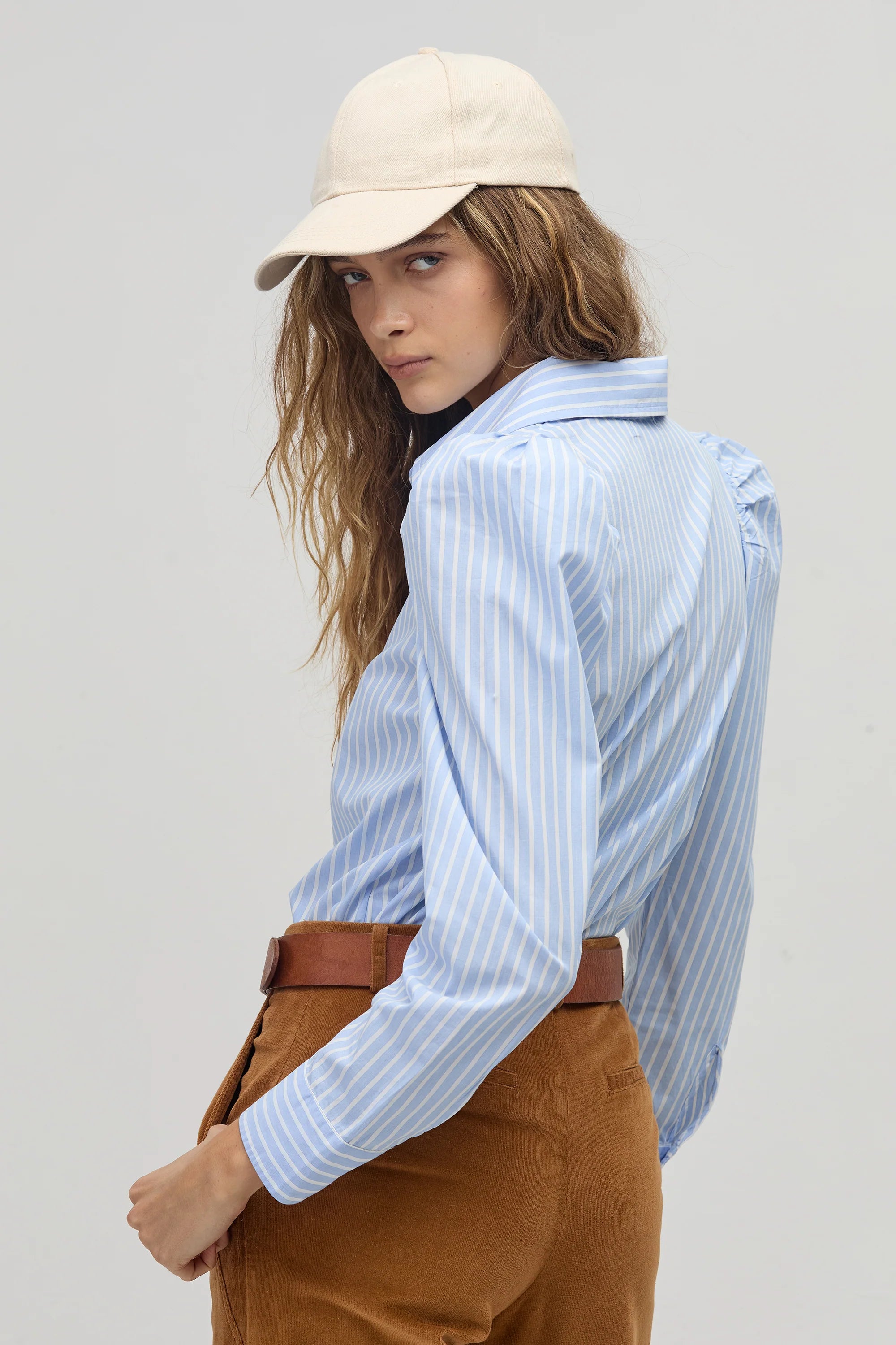 Lanhtropy Lola Poplin Shirt - Calma Stripes