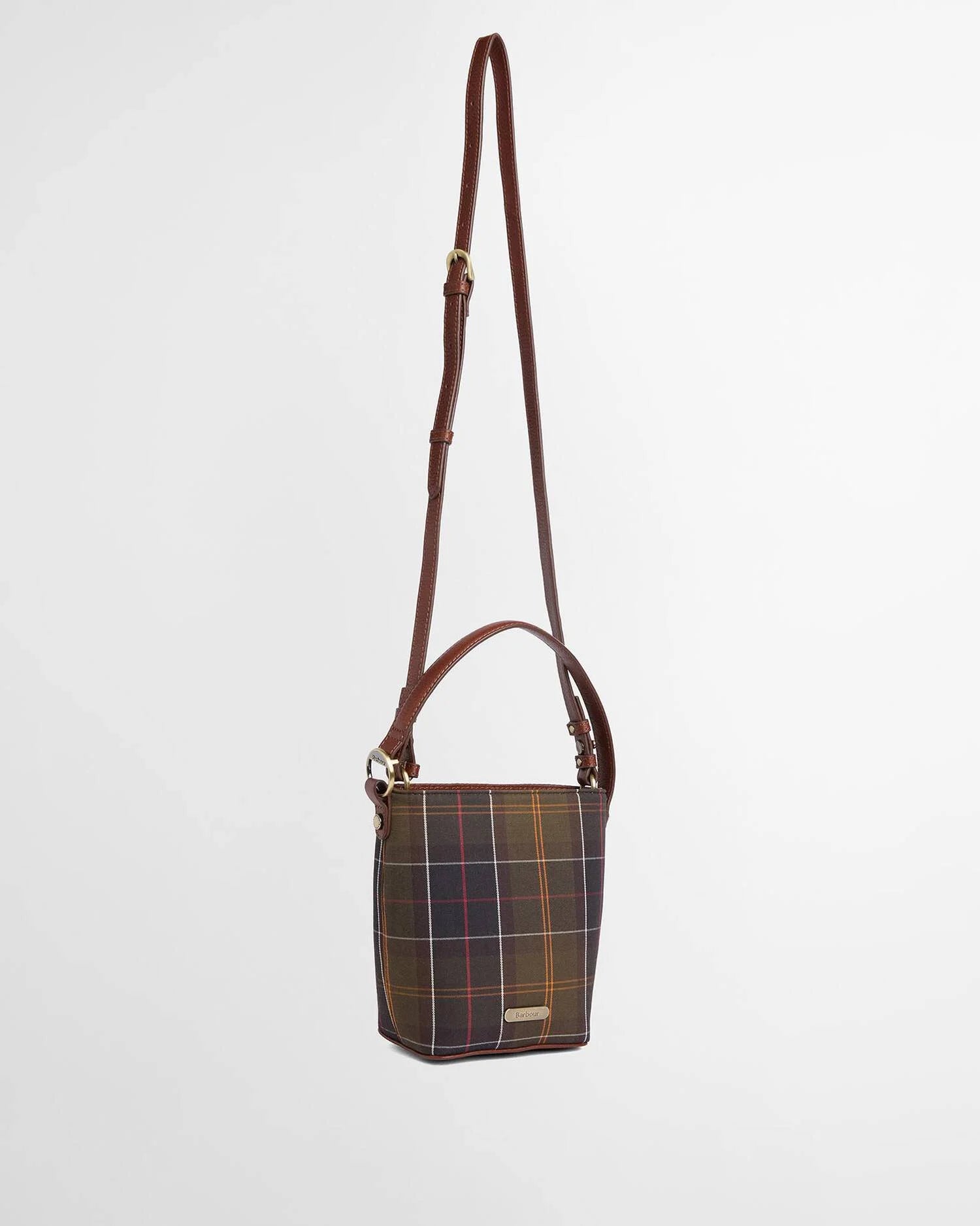 Barbour Cedar Mini Tartan Bucket Bag